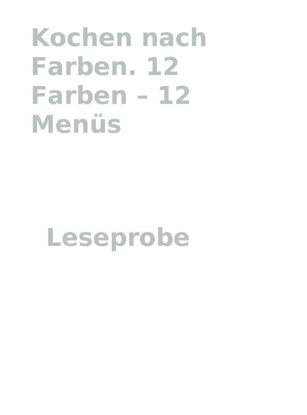 Cover Prestel 12 Farben 12 Menüs Kochen nach Farben